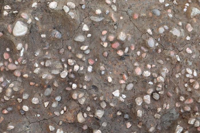 这是2022年12月18日拍摄的三星堆遗址发掘区出土的玛瑙籽料。新华社发（四川省文物考古研究院供图）