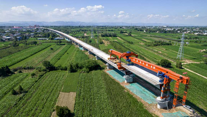 西延高铁架梁忙|高铁|延安|富平县_新浪新闻