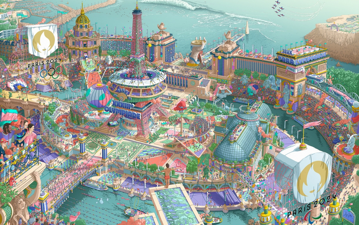 　▲巴黎奥运会和残奥会的官方海报