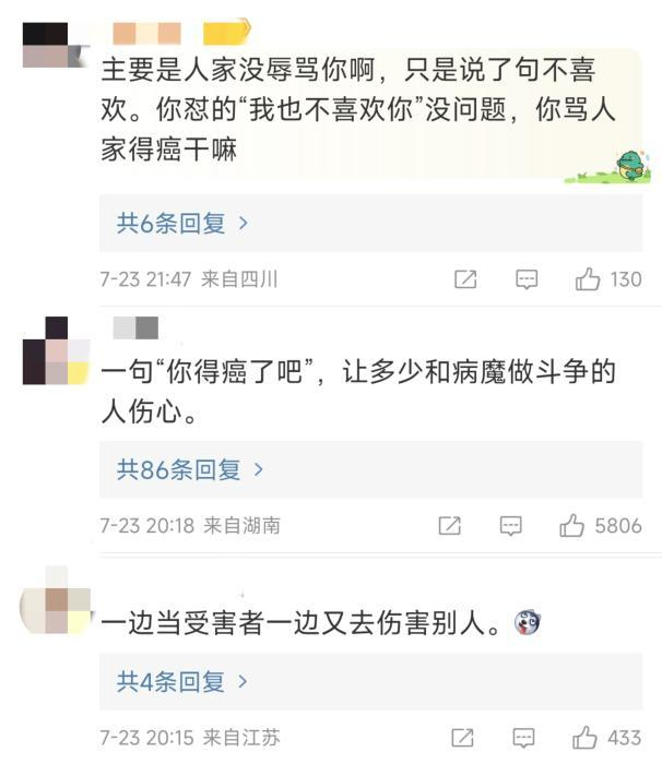 网友评论截图。图源微博