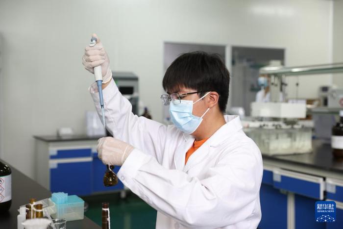   7月23日，工作人员在甘肃陇西县的一家药材检验中心检测药材。 新华社记者 吕帅 摄