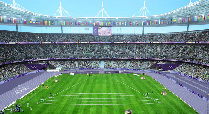 ▲巴黎奥运会场馆中的紫色跑道（图源：IOC）