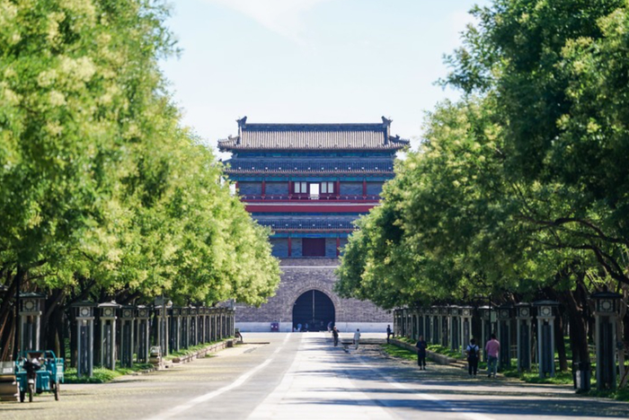 北京永定门城楼。新华社记者 陈晔华 摄