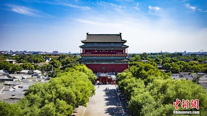 北京中轴线15处遗产构成要素之一的鼓楼。国家文物局供图