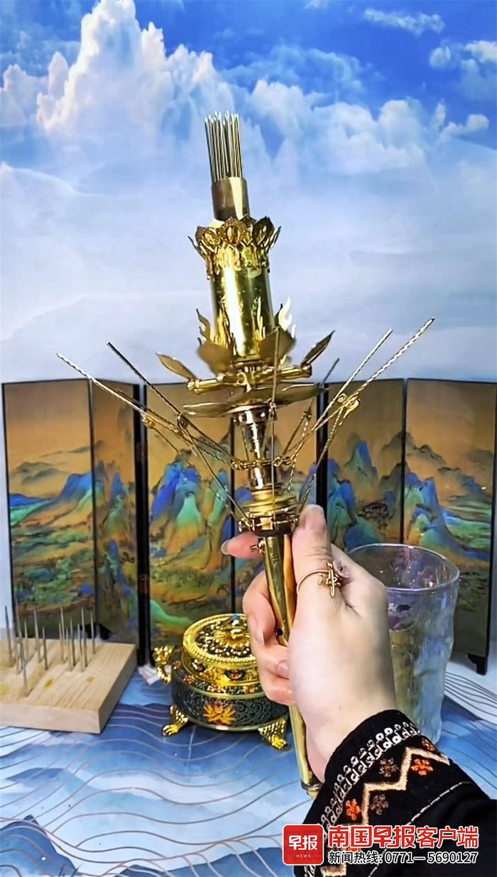 谢冲制作的暴雨梨花针。受访者供图