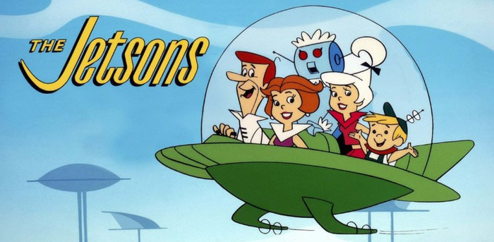 （这部动画在60年前就刻画了“低空经济”的繁荣景象，来源：汉纳巴伯拉动画）