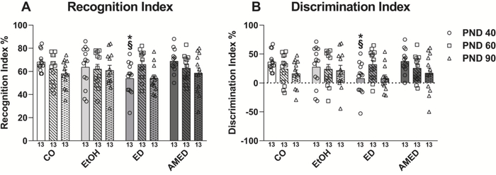 不同组对新物体识别能力的影响
