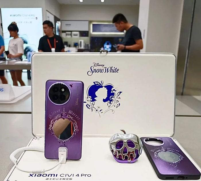 小米推出的CIVI 4 Pro 迪士尼公主限定版手机/图源：小红书