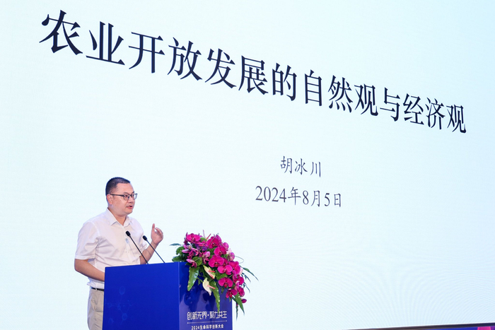 图为中国社会科学院农村发展研究所研究员胡冰川发言