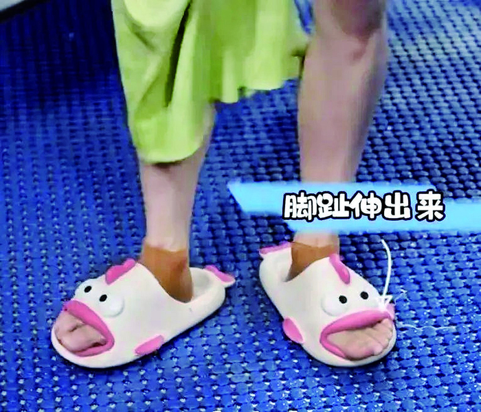     全红婵脚上的“丑鱼拖鞋”
