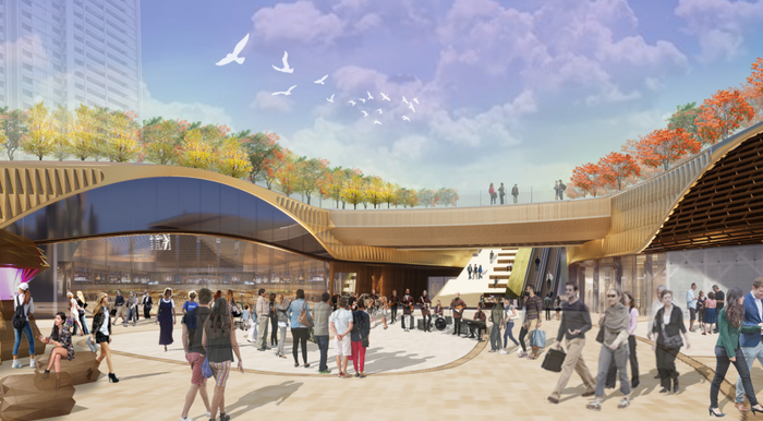 中央艺术公园下沉式广场效果图