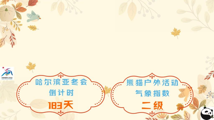 2024年立秋节气首日熊猫户外活动气象指数
