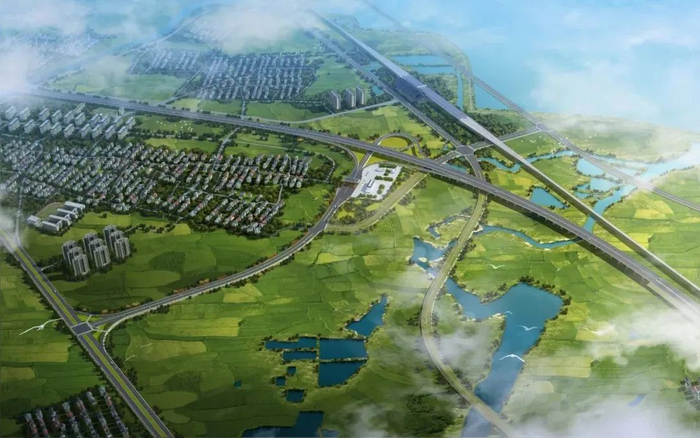 雁荡段高架桥效果图