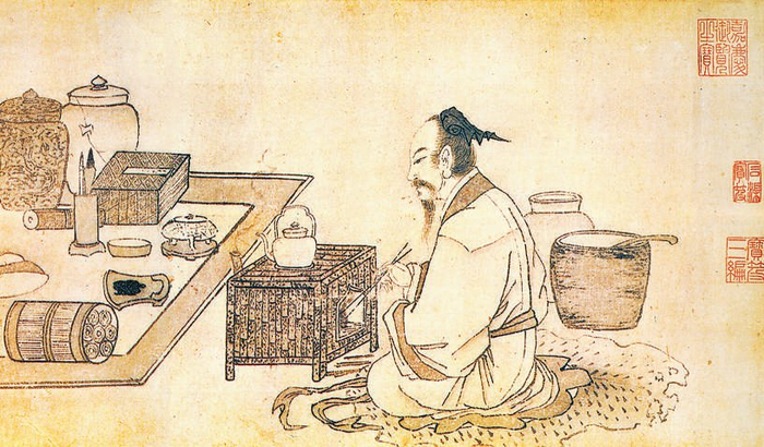 　　从明代开始，“泡茶法”成为国人饮茶的主要方式。图为明代王问所绘《煮茶图》。