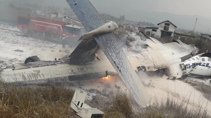 2018年一场发生在尼泊尔的空难。（图源：社交媒体）