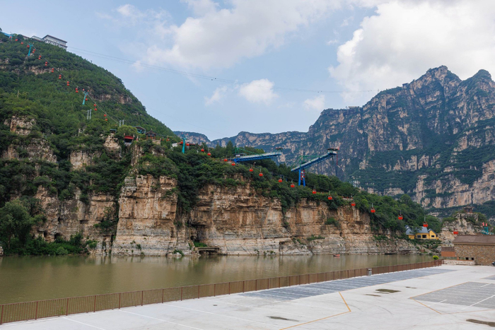 洪水后修整一新的十渡镇拒马乐园。新京报记者 王子诚 摄