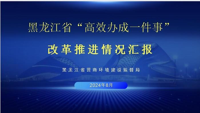 会上介绍“高效办成一件事”工作总体推进情况