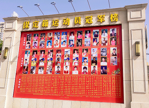“冠军墙”。图源保定晚报微信公众号