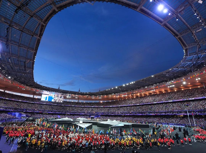 当地时间8月11日拍摄的闭幕式现场。新华社记者 许畅 摄