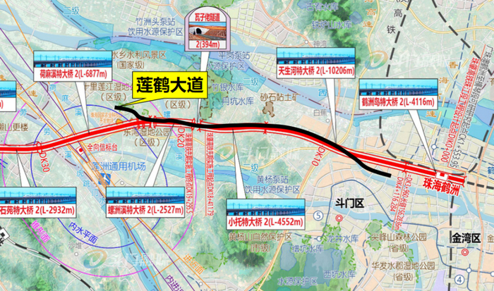 △莲鹤大道项目线路图