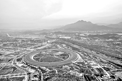     位于北京怀柔科学城的高能同步辐射光源（HEPS）全景。新华社发