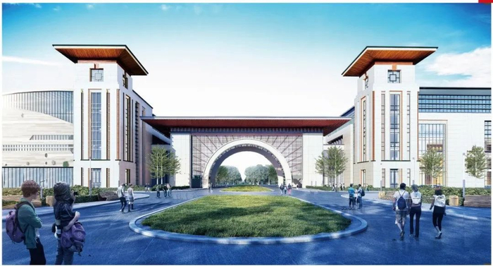 漯河高中西校区北大门局部效果图