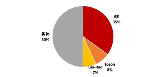 图4. 全球色谱填料企业市场占比示意