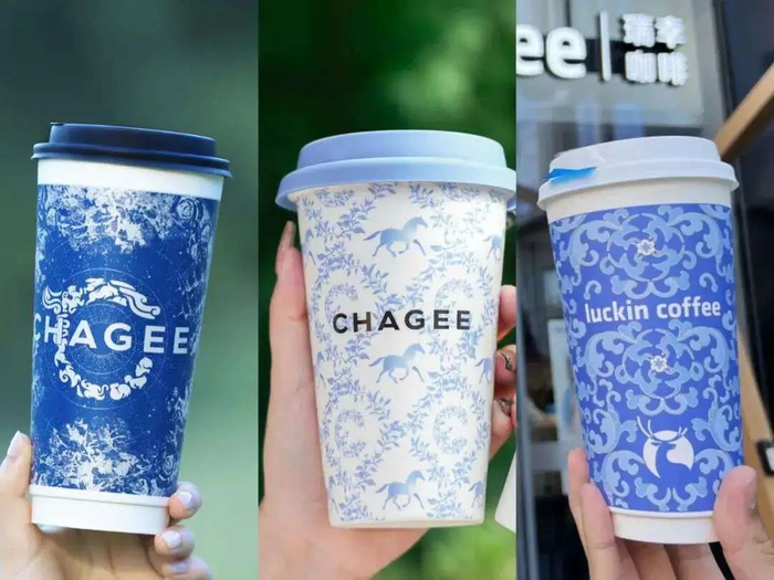 霸王茶姬“小蓝杯”；瑞幸新品“轻轻茉莉”