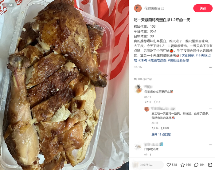 图源：小红书@花的减脂日记