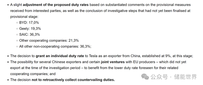 欧盟委员会发布中国电动车进口关税草案，特斯拉获单独关税待遇-中国电动汽车进口关税怎么算