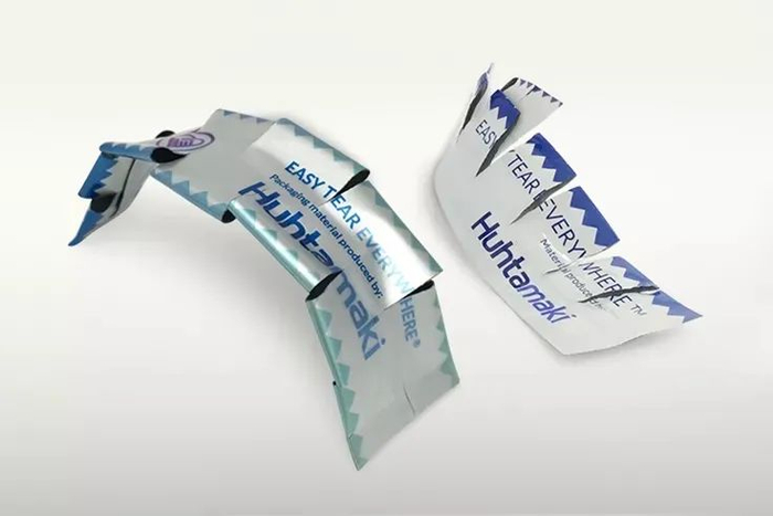 不需要易撕口就能整齐撕开的包装