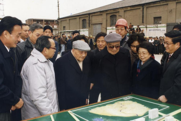 邓小平同志视察杨浦大桥 图片来源：隧道股份城市运营