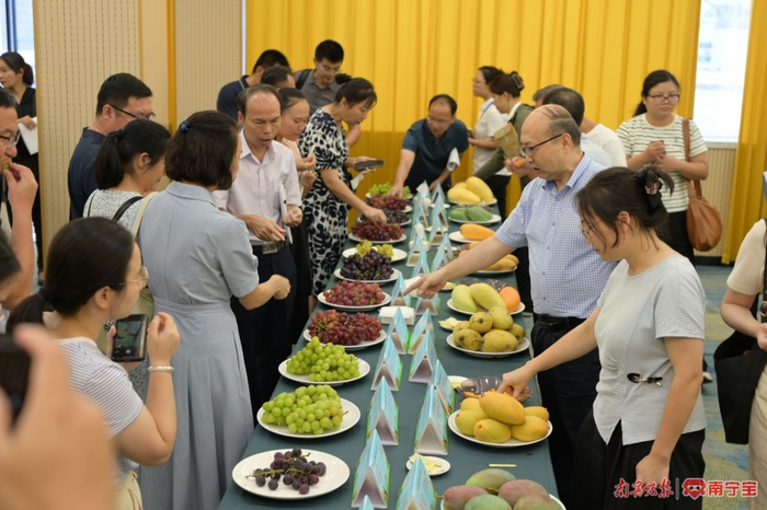 “好吃芒果”“好吃葡萄”展示。通讯员 鞠忠良 摄