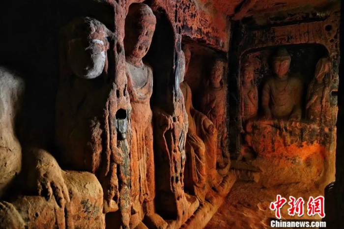 须弥山圆光寺北周45窟一景。受访者供图