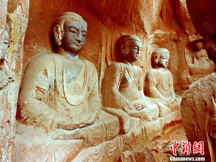 须弥山石窟第51号造像“须弥之光”。祁学斌 摄