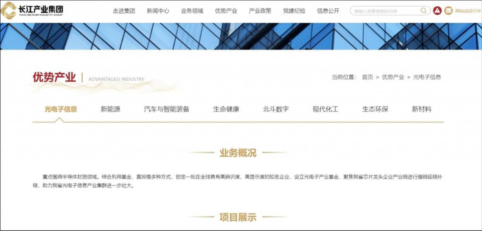 来源：长江产业集团官网