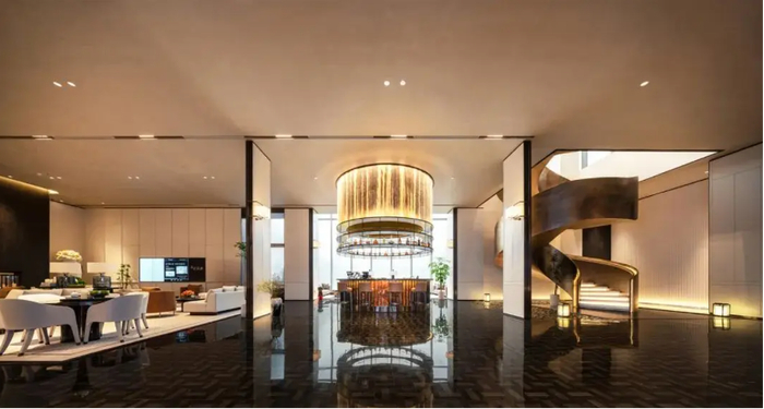 （上海中环金茂府会所实景图）