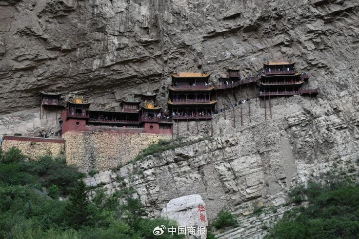 △《黑神话：悟空》取景地悬空寺。（中国商报记者 涂瀚文/摄）