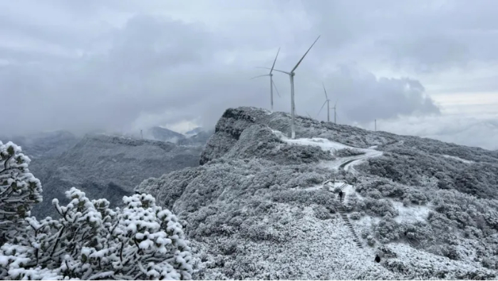 ▲大梁子风电场雪景摄影：刘航
