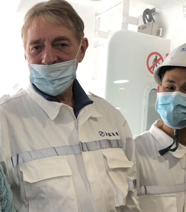 深蓝号南极磷虾船挪威船长。丁蔚文 摄