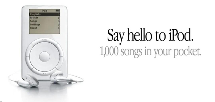 ▲PortalPlayer为具有划时代意义的iPod 1和后续多个iPod型号提供媒体处理器芯片（图源：苹果）