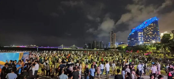 金沙湾夜景。