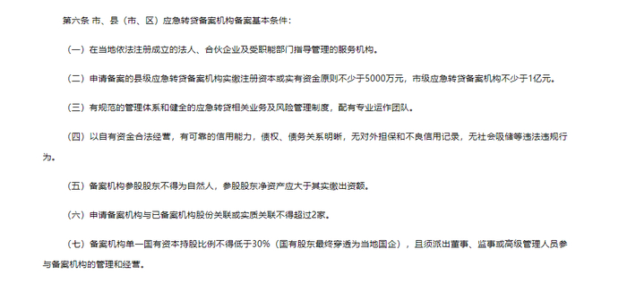 《山东省企业应急转贷备案机构管理办法》部分截图
