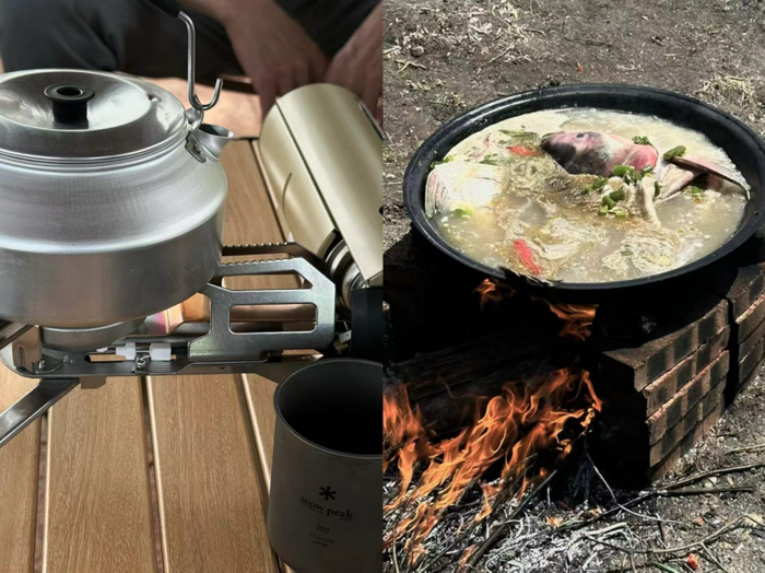 上午钓鱼下午炖鱼，即刻享用胜利果实（图源：受访者）