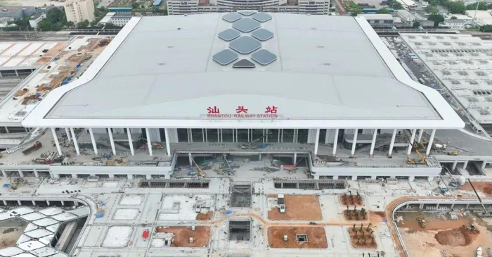 ▲新汕头站航拍图