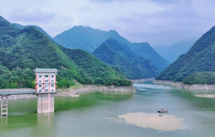 位于周至县的黑河金盆水库（航拍图）。刘正良摄