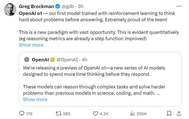 “休假中”的总裁Brockman，同样现身打Call 来源：X