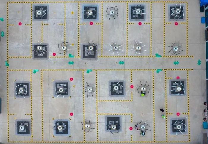 2月28日在深圳宝安区拍摄的一处丰翼无人机运营中心。新华社记者 毛思倩 摄