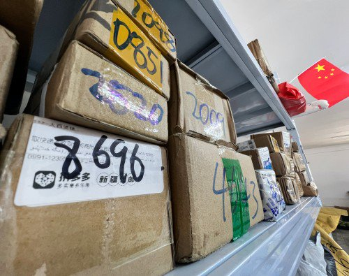 ▲发往新疆的快件数量近年来快速增加