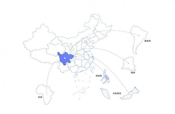 △三丰大肉粒午餐肉海外销售地图